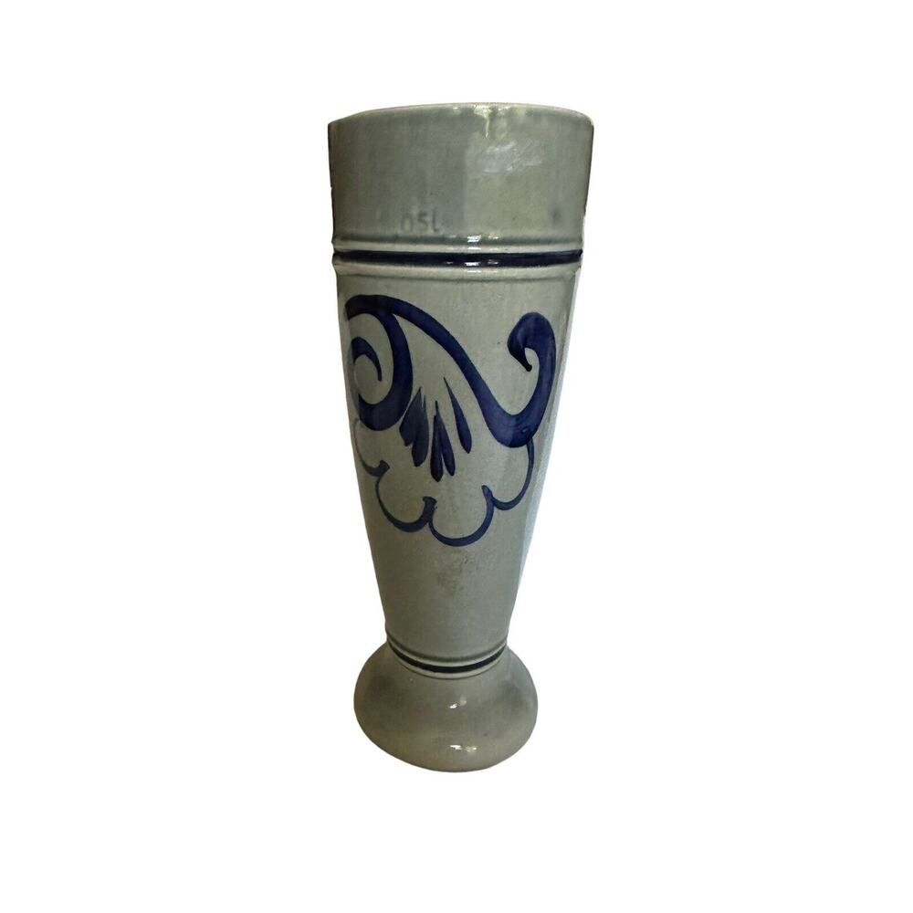 Wick-Werke Cobalt Blue Salt Glaze Beer Pilsner Stein Made in W. Germany .5L